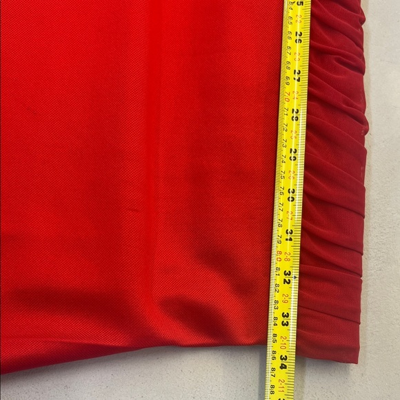 Versace Collection Red Ruched Mini Dress - Picture 7 of 9